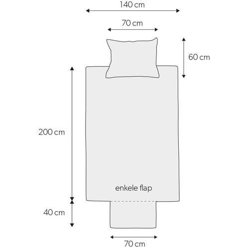 Wehkamp Home katoenen dekbedovertrek 1 persoons Beasty (140x200 cm) Wit