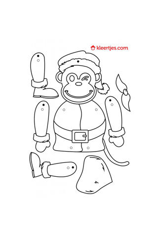 Knutsel  kerstman-trekpop