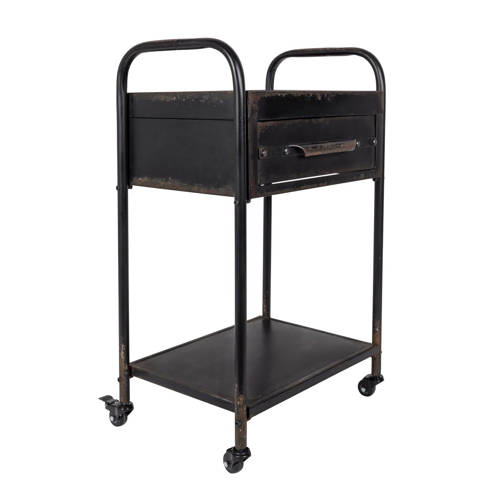 Wehkamp Home trolley Chase Sidetable Zwart | Sidetable van