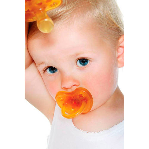 Hevea fopspeen orthodontisch “Classic' 3-36 maanden 100% natuurrubber    Bruin