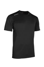 thumbnail: Zwart en witte jongens en meisjes Stanno junior voetbalshirt van polyester met korte mouwen en ronde hals