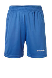 thumbnail: Blauwe jongens en meisjes Stanno Junior sportshort van polyester met elastische tailleband met koord