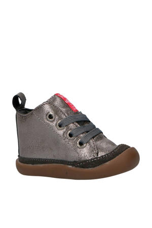 BF8W001-F leren babyschoenen/loopschoenen zilver
