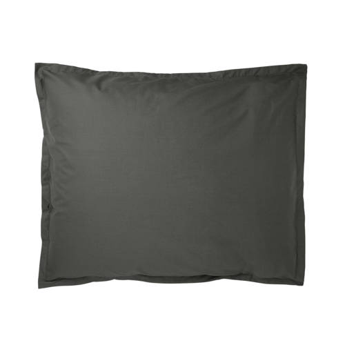 Wehkamp Home perkalkatoenen (hotel) kussensloop (set van 2) (60x70 cm) Grijs