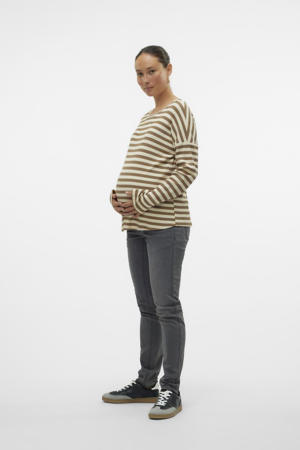 low waist slim fit zwangerschapsjeans MLLOLA grijs