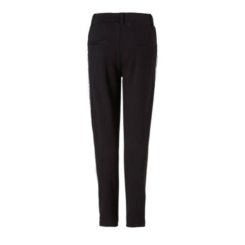 name it KIDS slim fit broek met zijstreep zwart wit rood Meisjes Viscose 92
