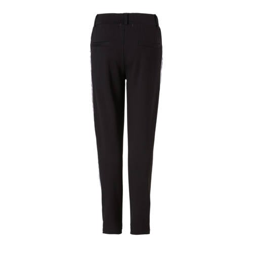 name it KIDS slim fit broek met zijstreep zwart wit rood Meisjes Viscose 92