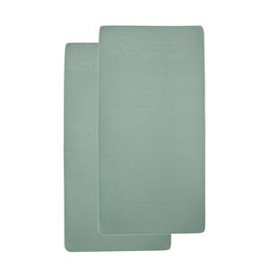 katoenen hoeslaken wieg 40x80/90 cm (set van 2)
