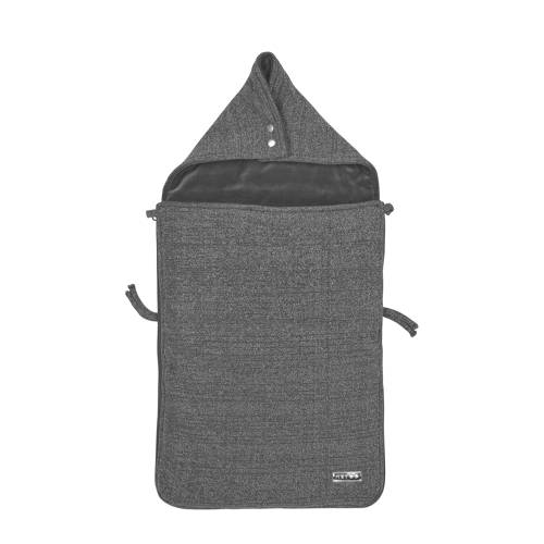 Meyco Knit Basic deluxe voetenzak groep 0 antraciet Grijs