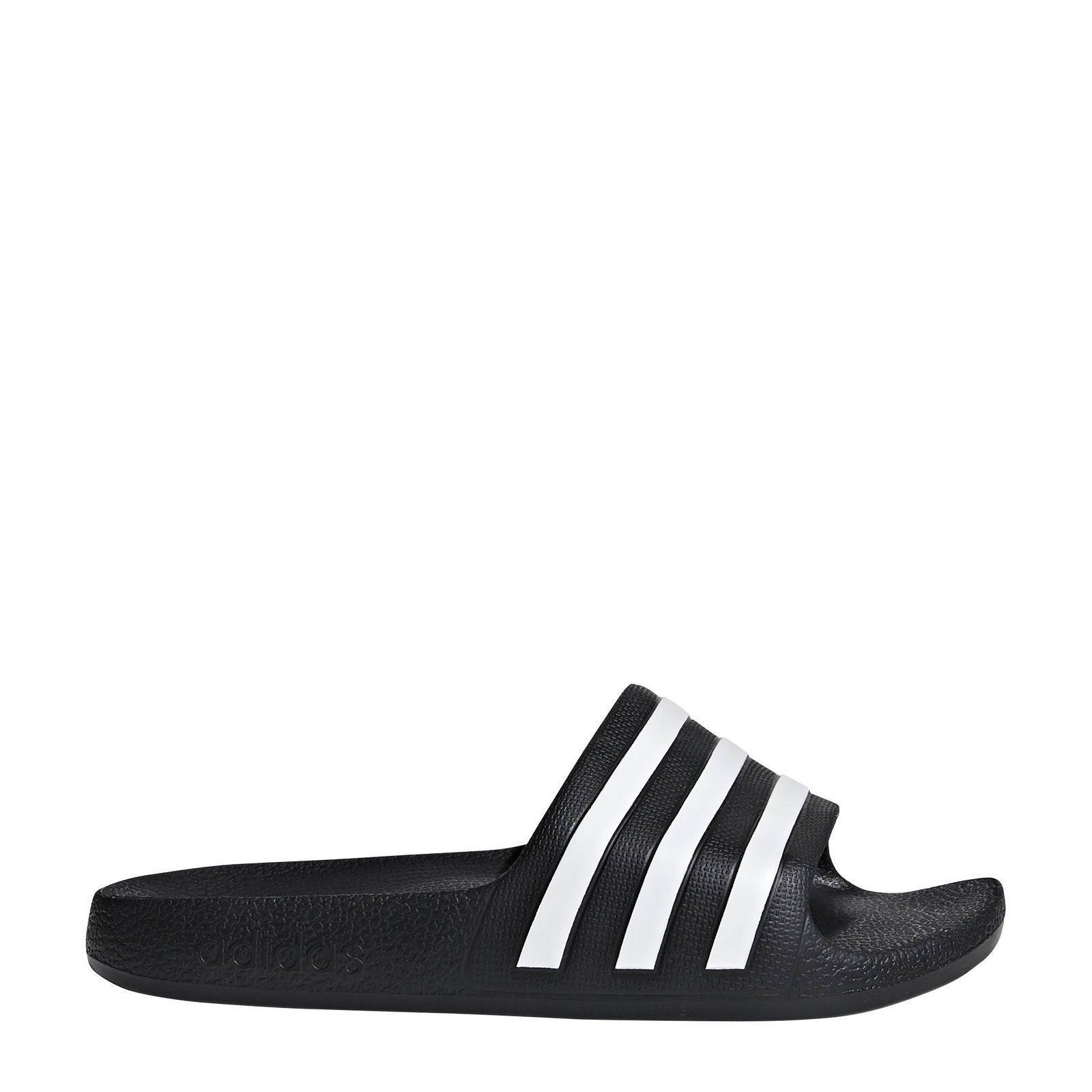 adidas Sportswear Adilette Aqua badslippers zwart kleertjes