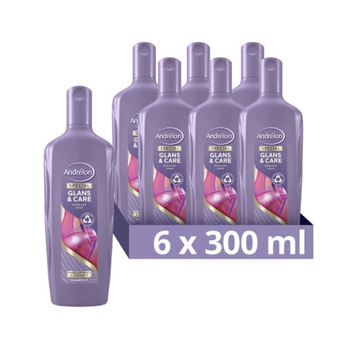 Andrélon Glans & Care shampoo - 6 x 300 ml | Shampoo van Andrélon