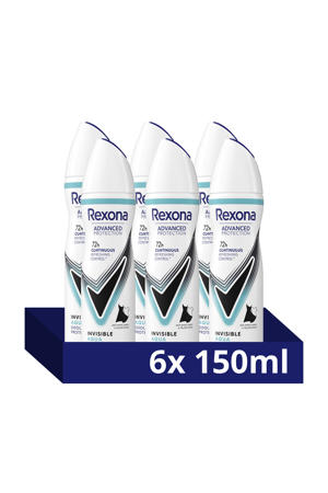 Invisible Aqua anti-transpirant spray - 6 x 150 ml