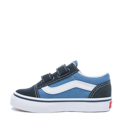 VANS Old Skool V sneakers blauw Meisjes Leer Meerkleurig