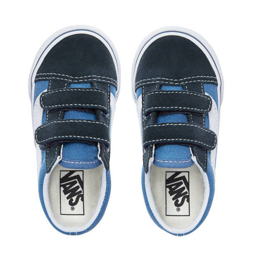 VANS Old Skool V sneakers blauw Meisjes Leer Meerkleurig