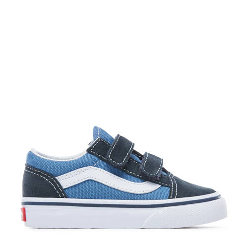 VANS Old Skool V sneakers blauw Meisjes Leer Meerkleurig - maat 18,5 afbeelding