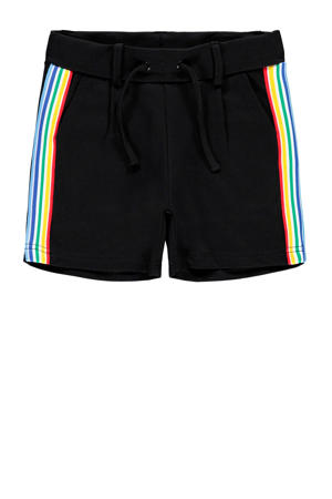 sweatshort NKFIDA met zijstreep zwart