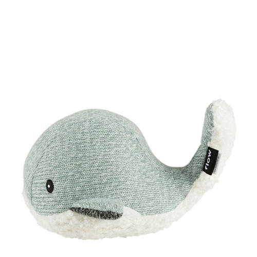 Flow Amsterdam hartslagknuffel moby walvis groen knuffel 24 cm