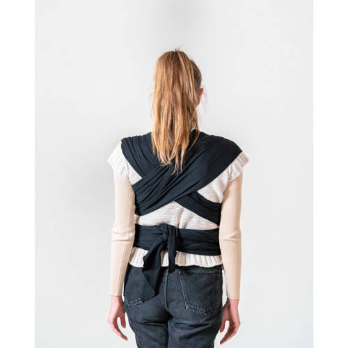 ByKay Stretchy Wrap Deluxe draagdoek zwart M | Draagdoek van