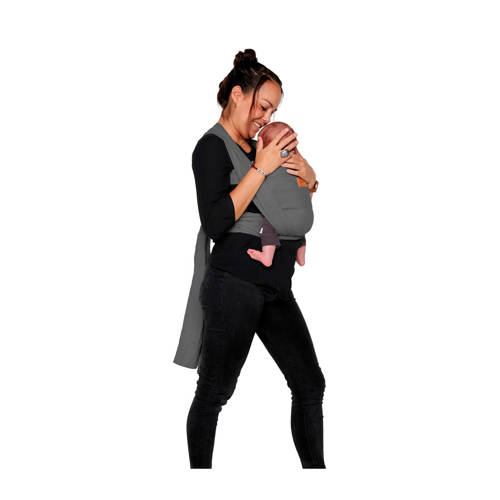 ByKay newborn halfbuckle draagdoek mouse grey Grijs