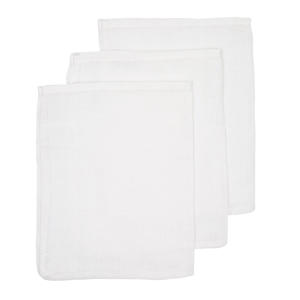 hydrofiele baby washandjes (set van 3) uni wit