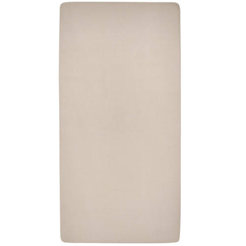 Meyco katoenen ledikant hoeslaken 60x120 cm sand Beige Effen