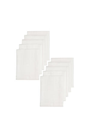 hydrofiele doek 70x70 cm wit (set van 10)