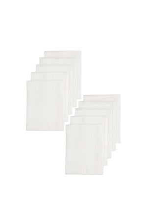 hydrofiele doek 70x70 cm wit (set van 10)