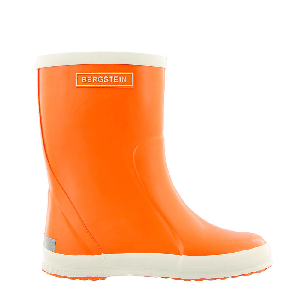 Oranje jongens en meisjes Bergstein regenlaarzen kids van rubber met effen