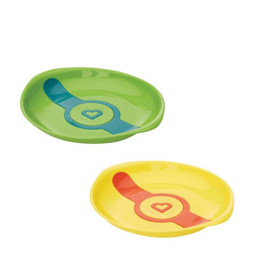 Munchkin bordjes met hitte indicator (2 stuks) Groen afbeelding