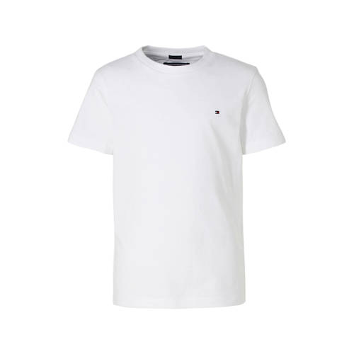 Tommy Hilfiger T-shirt wit Jongens Katoen Ronde hals Effen - maat 164 afbeelding