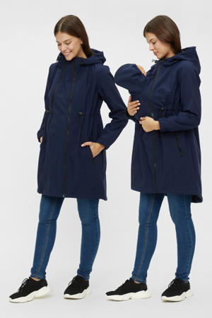 zwangerschaps parka donkerblauw