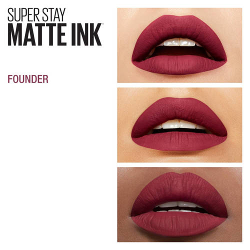 Maybelline New York SuperStay Matte Ink City Edition lippenstift 115 Founder Paars