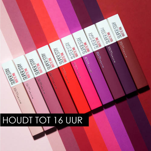 Maybelline New York SuperStay Matte Ink City Edition lippenstift 118 Dancer Rood