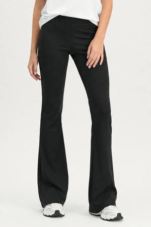 gestreepte flared broek Zuma zwart