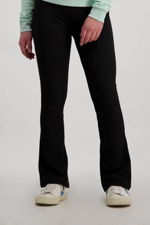 gestreepte flared broek Zuma zwart