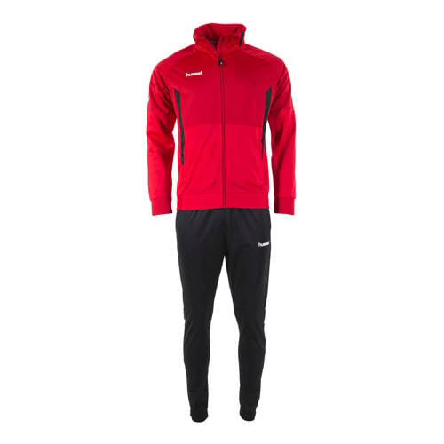 hummel Junior trainingspak rood/zwart Jongens/Meisjes Polyester Opstaande kraag - maat 152 afbeelding