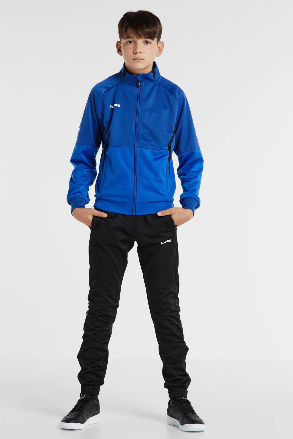 hummel Junior trainingspak blauw/zwart