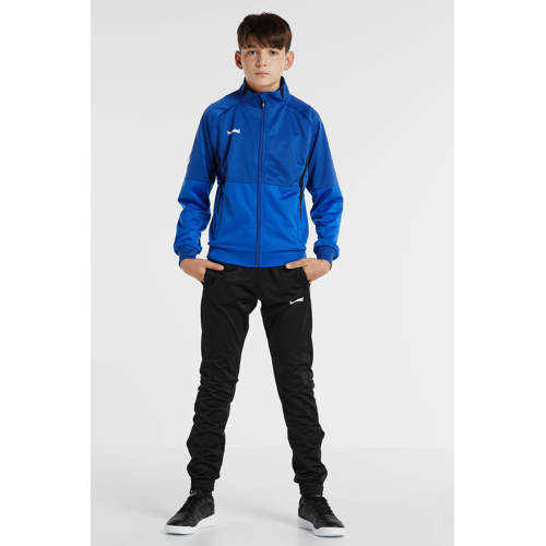 hummel Junior trainingspak blauw/zwart Jongens/Meisjes Polyester Opstaande kraag - maat 128 afbeelding