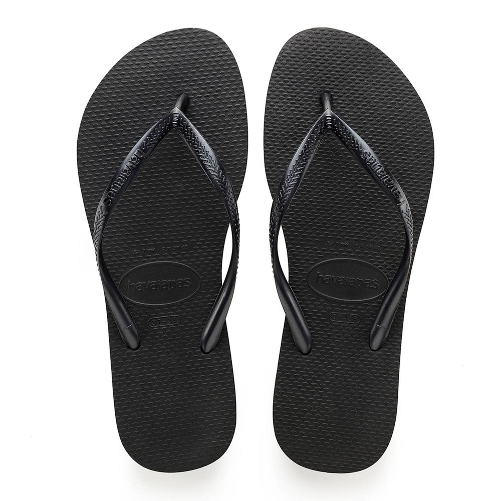 Zwarte dames Havaianas teenslippers van rubber