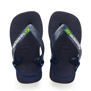Baby Brasil Logo II teenslippers met hielbandje blauw