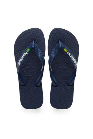 Brasil Logo teenslippers donkerblauw