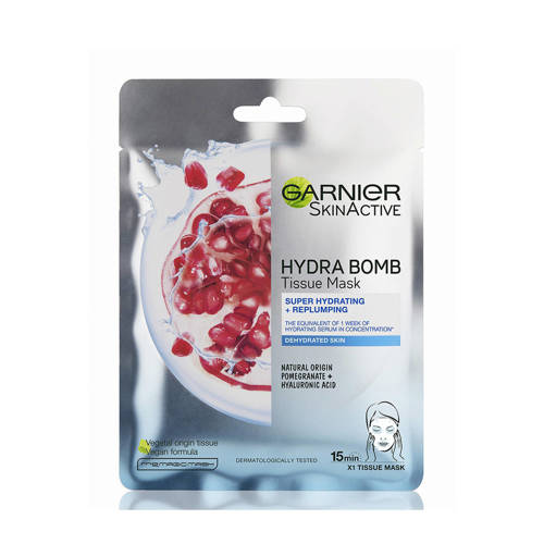 Garnier Skinactive Hydra Bomb Tissue gezichtsmasker met granaatappel 20 stuks multiverpakking