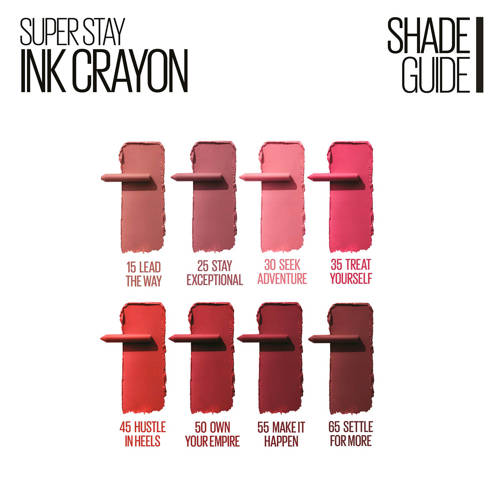 Maybelline New York Superstay Ink Crayon lippenstift 15 Lead The Way Roze