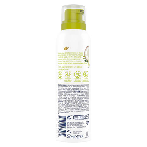 Dove Coconut Oil doucheschuim 6 x 200 ml Douchegel