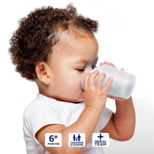 Difrax Oefen drinkbeker met Neusuitsparing 6+ Maanden 100 ml Transparant
