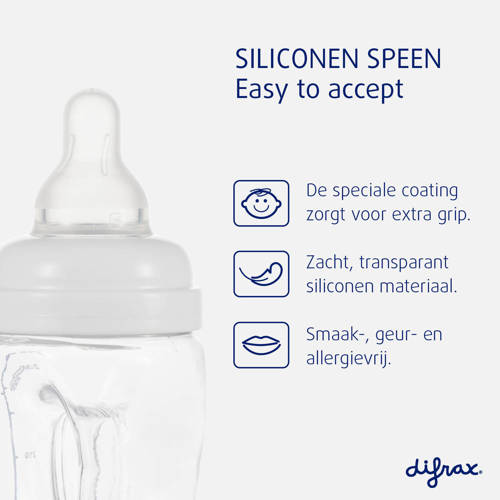 Difrax S-Babyfles Anti Koliek 240 ml Woezel en Pip