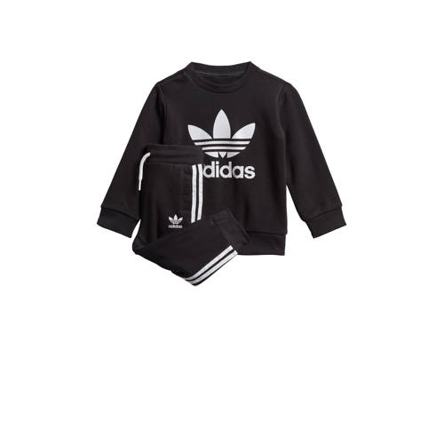 adidas Originals Adicolor joggingpak zwart/wit Jongens/Meisjes Katoen Ronde hals - 104