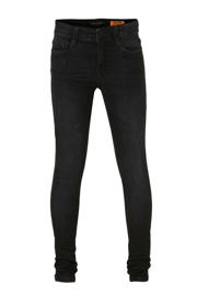 thumbnail: Zwarte jongens Cars skinny jeans Davis Black used van stretchdenim met regular waist, rits- en knoopsluiting en effen