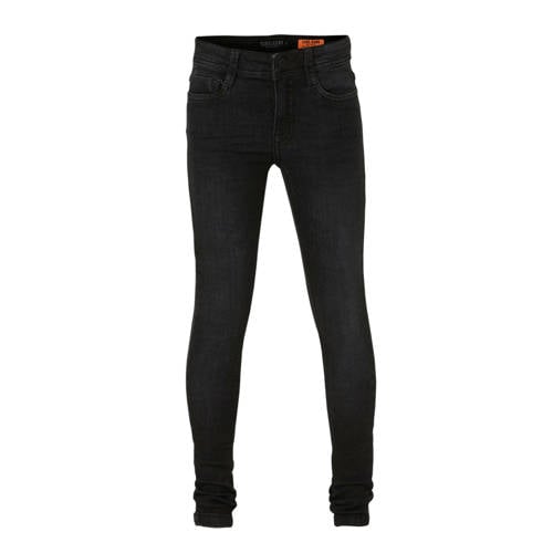 Cars skinny jeans Davis Black used Zwart Jongens Stretchdenim Effen