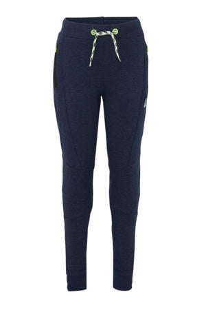 regular fit joggingbroek zwart melange